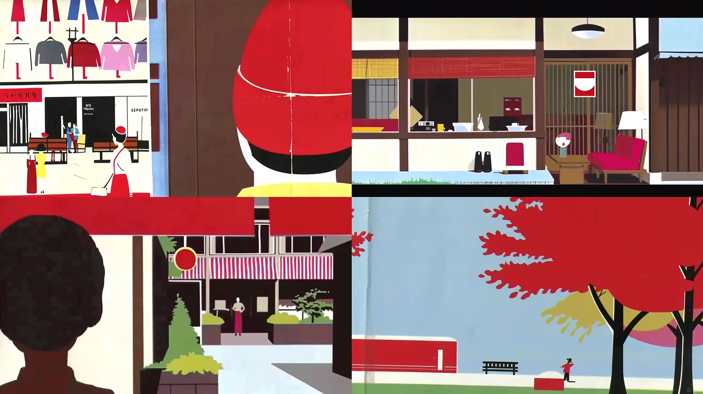 Modernist Graphic Illustration with Vintage Appeal - Midjourney sref style