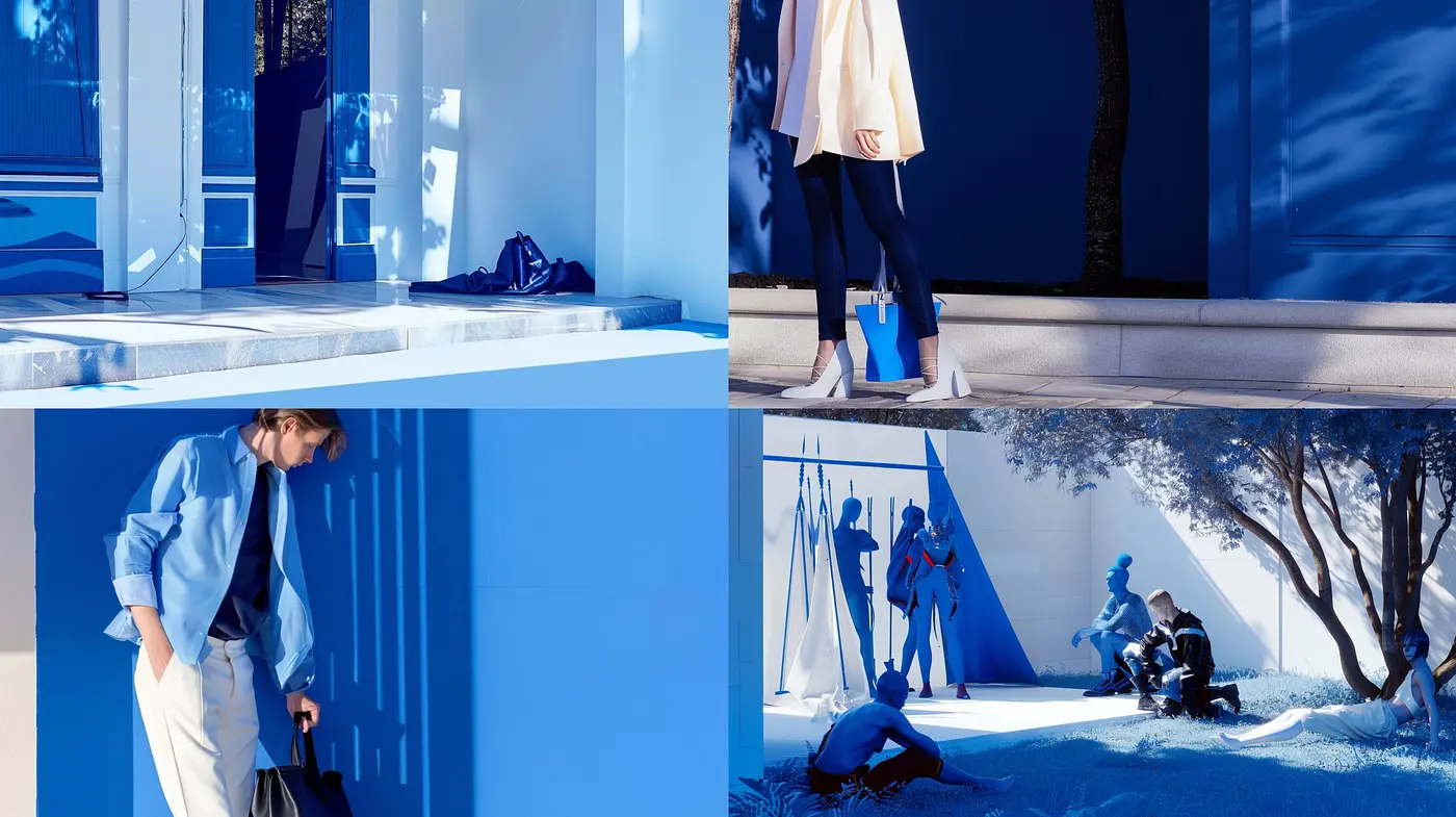 Cerulean Dream: A Harmonious Fusion of Uniform Hues and Contemplative Serenity - Midjourney sref style