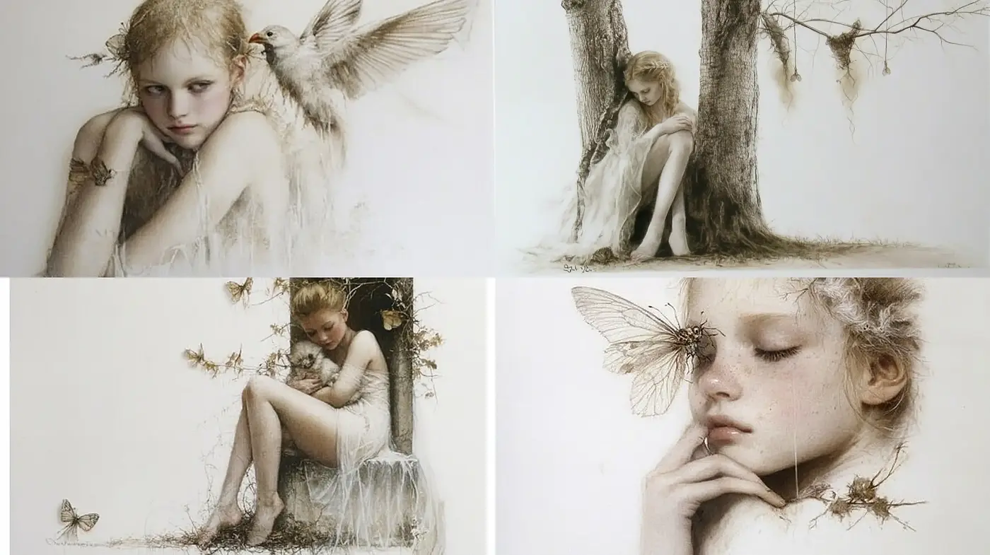 Ethereal Nature-Infused Portraiture - Midjourney sref style