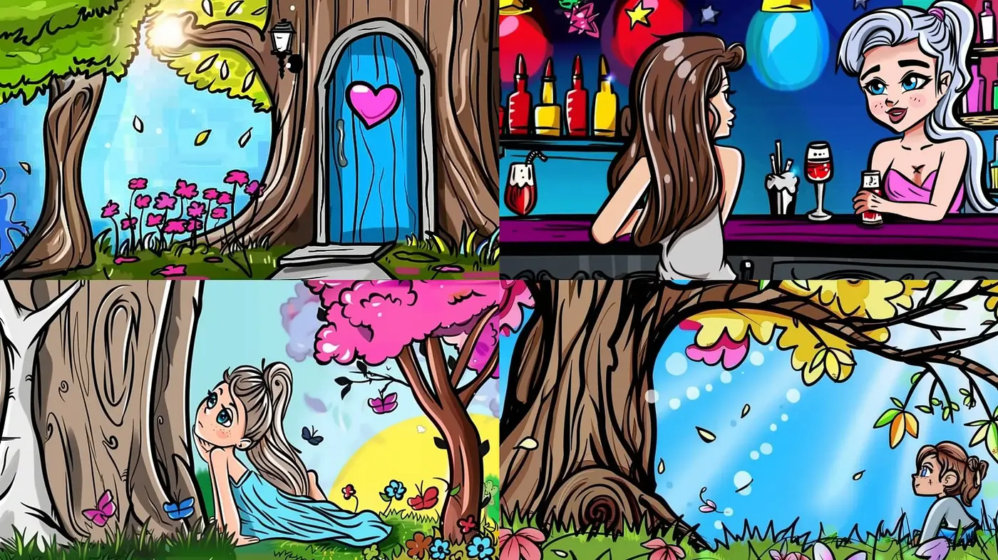 Vibrant Whimsical Wonderland with Vivid Storybook Charm - Midjourney sref style