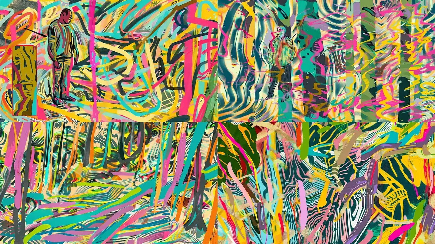 Vibrant Abstract Expressionism with Organic Forms and Colorful Dynamics - Midjourney sref style