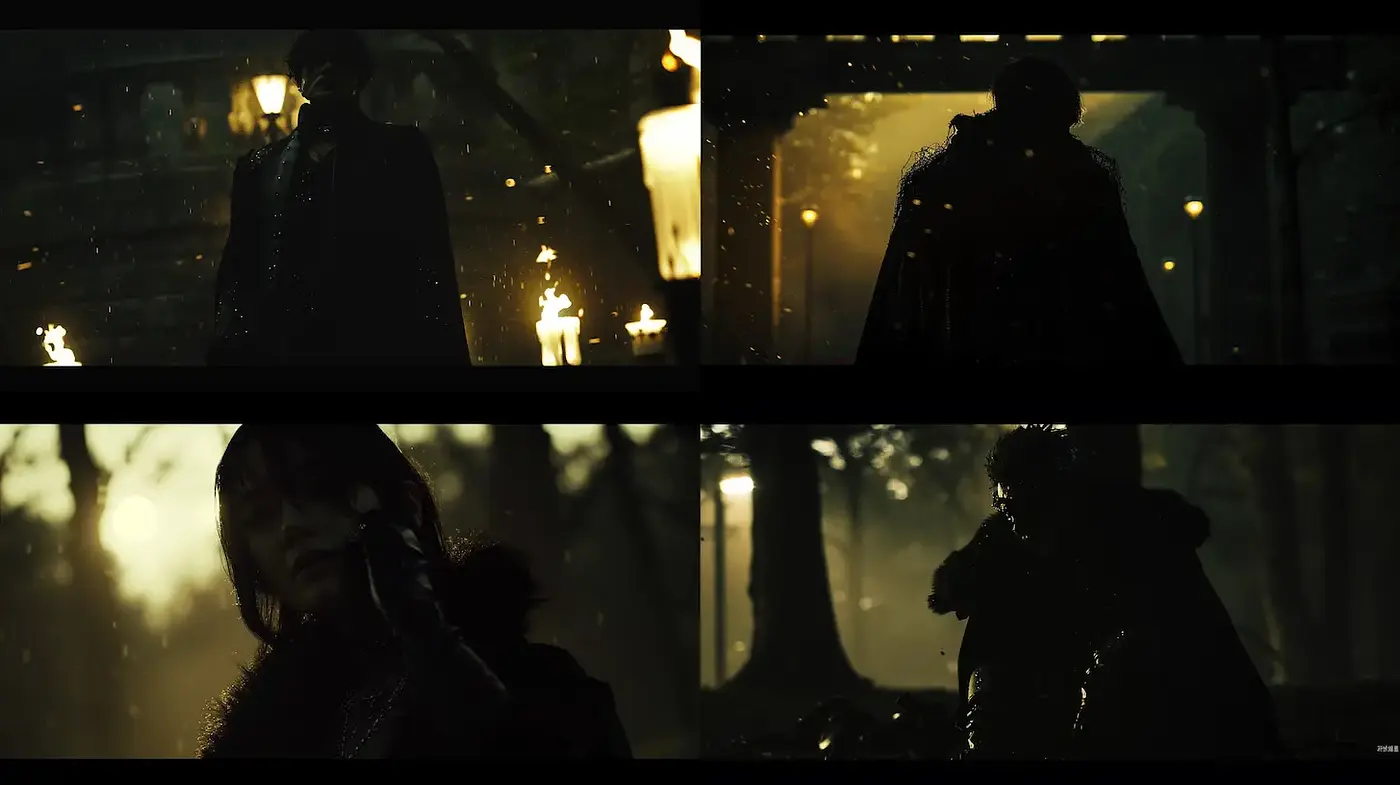 Dark, Atmospheric Gothic Aesthetic with Cinematic Influences - Midjourney sref style