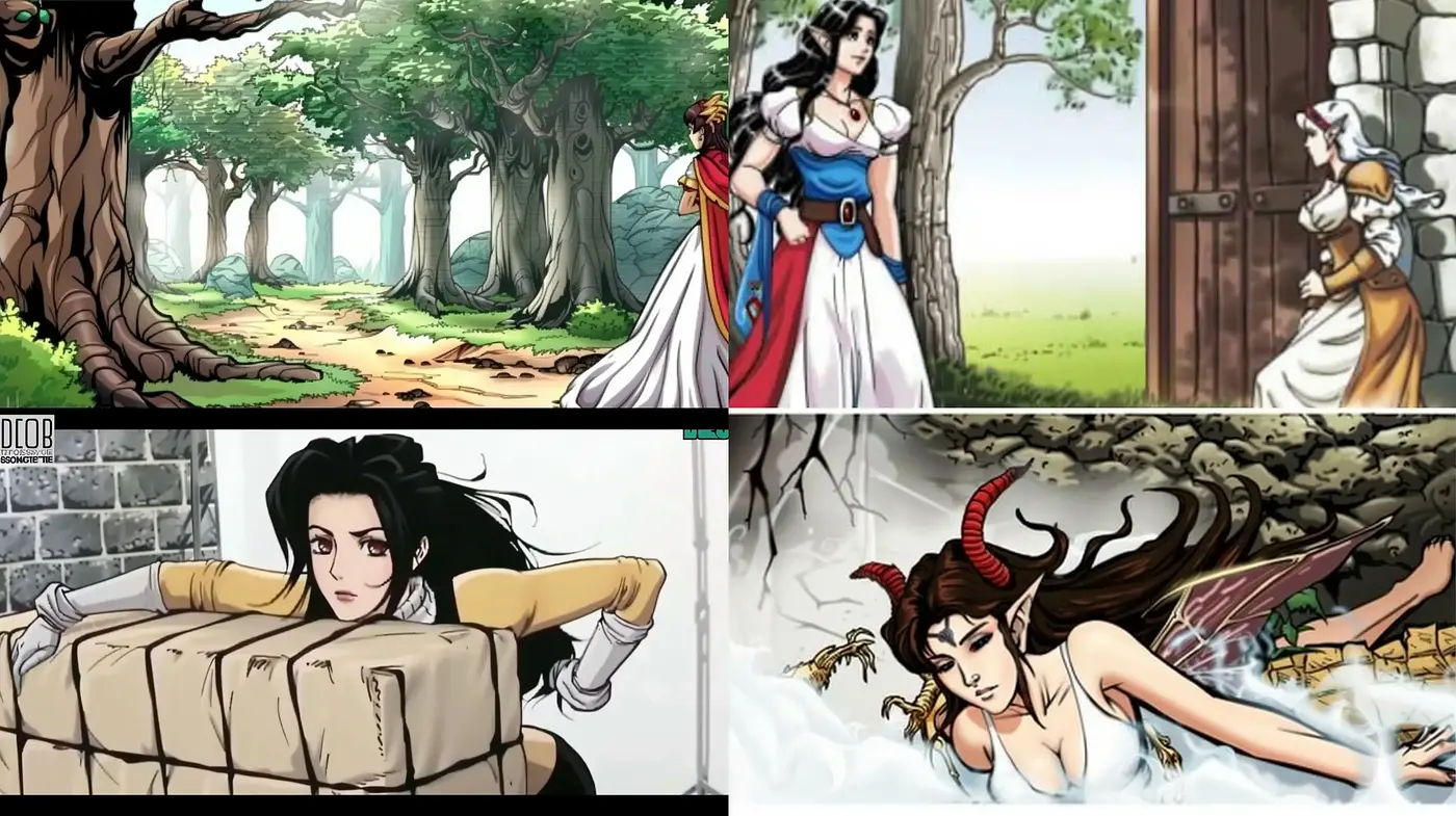 Enchanted Realms in Stylized Anime-Inspired Illustration - Midjourney sref style