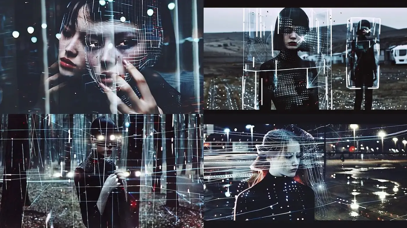 Futuristic Visuals with a Blend of Intimacy and Isolation - Midjourney sref style