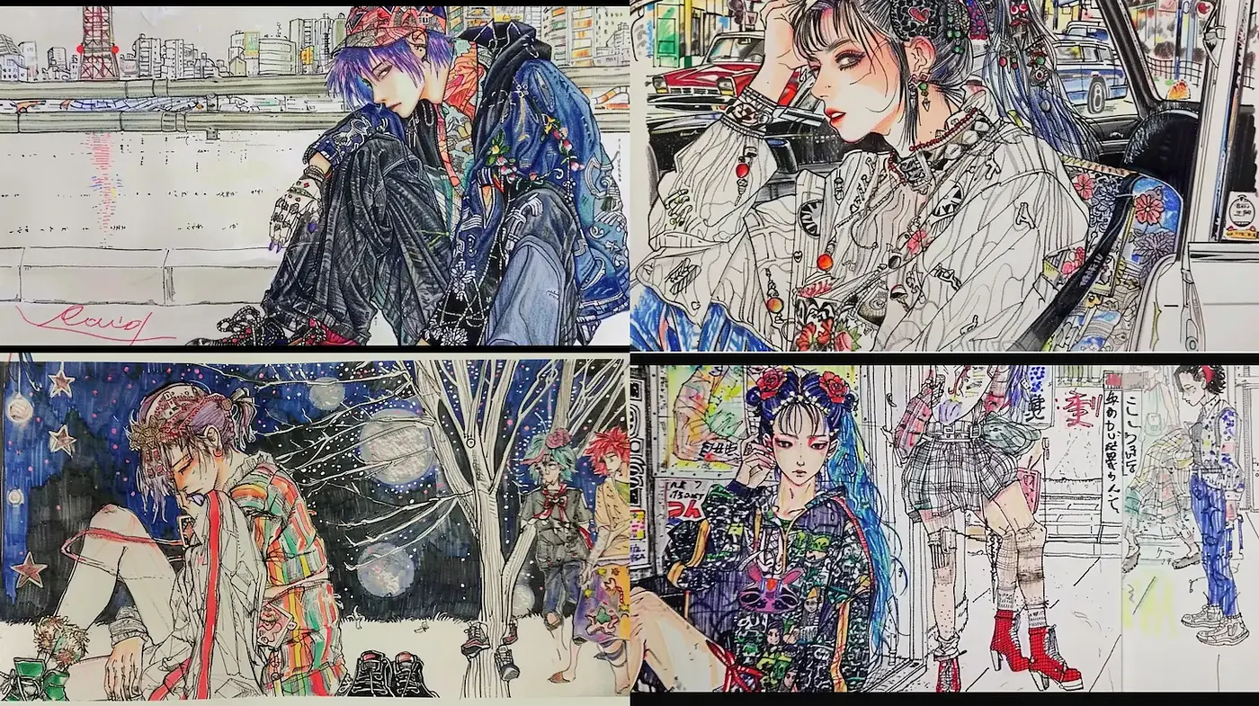 Vibrant Urban Streetwear with an Artistic Flair - Midjourney sref style