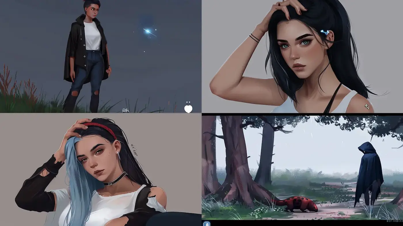 Contemporary Character Illustrations with Emotional Depth and Subtle Realism - Midjourney sref style
