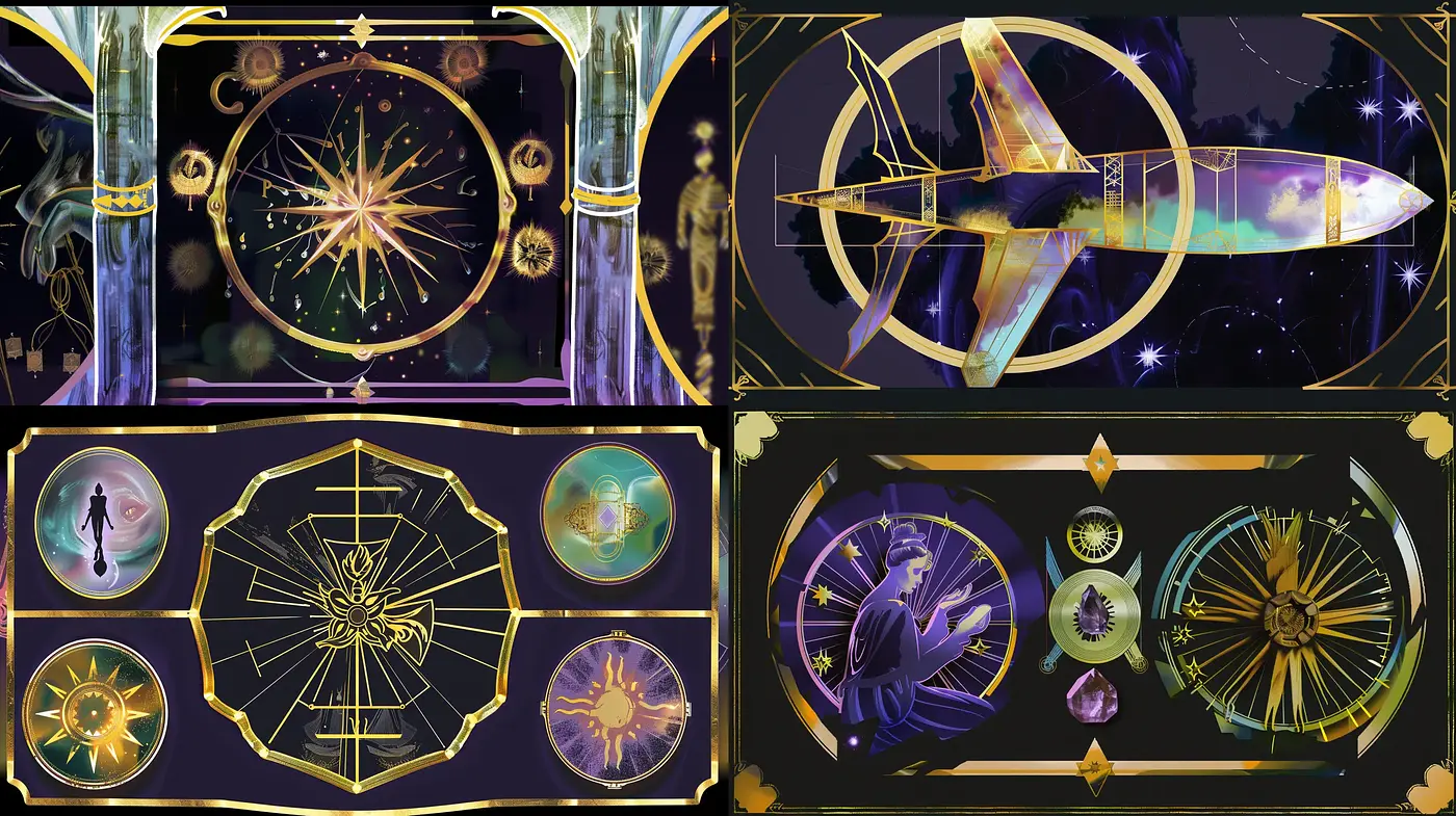 Cosmic Synthesis of Art Nouveau and Futurism - Midjourney sref style