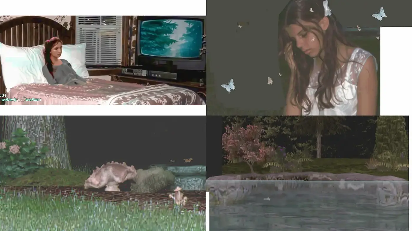 Ethereal Landscapes with Vintage Nostalgia and Surrealist Elements - Midjourney sref style