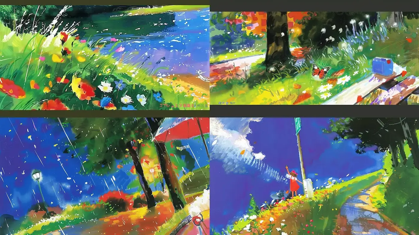 Vibrant and Whimsical Impressionistic Landscapes - Midjourney sref style