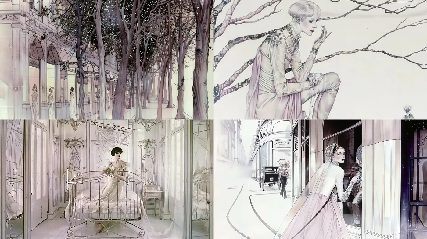 Ethereal Elegance: A Fusion of Soft Hues and Dreamlike Ambience - Midjourney sref style