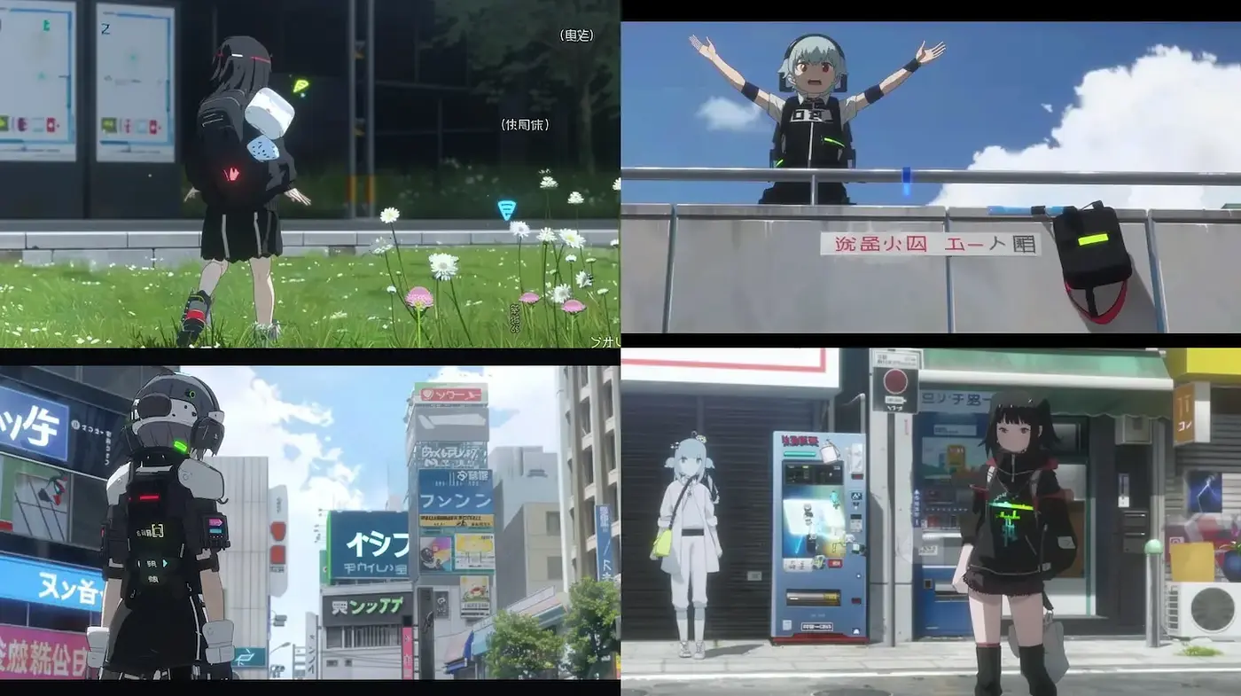Vibrant and Futuristic Urban Aesthetic with Anime Influences - Midjourney sref style