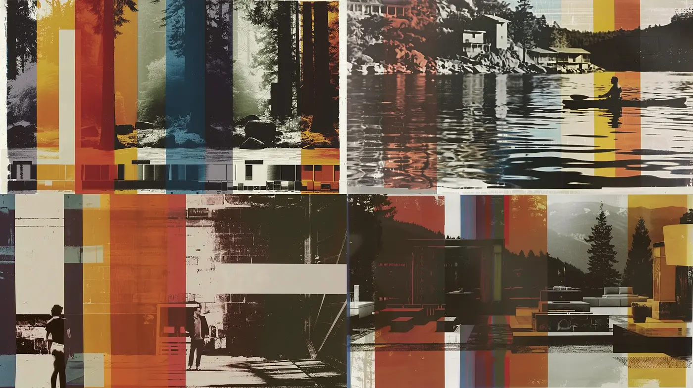 Glitch Textured Nostalgia - Midjourney sref style