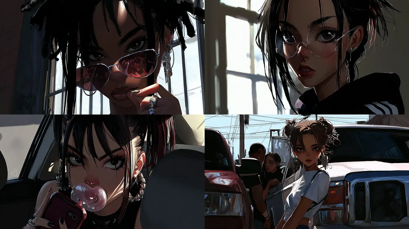 Urban Stylization with a Modern Edge and Intricate Textures - Midjourney sref style
