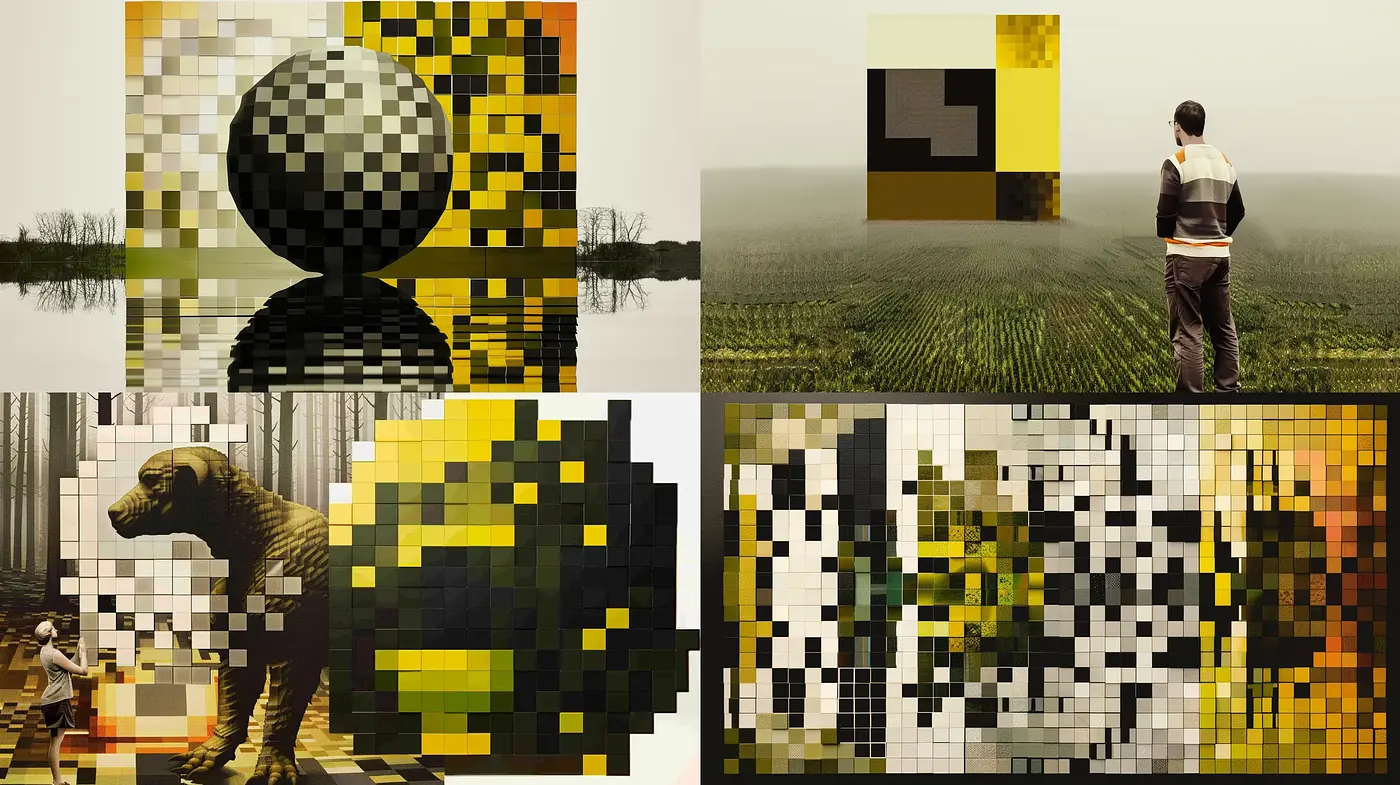 Pixelated Reverie: A Mosaic of Digital Nostalgia - Midjourney sref style