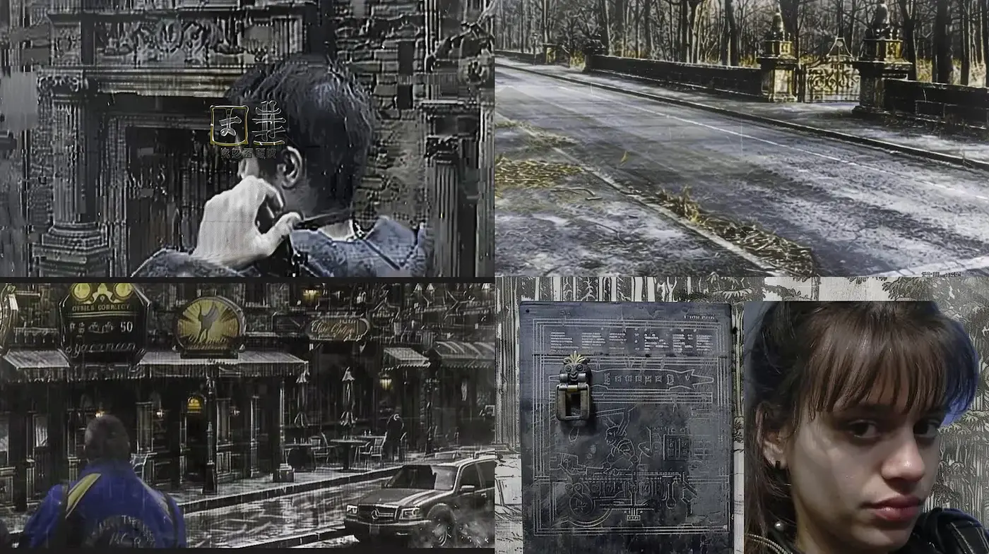 Atmospheric Urban Scenes with Textured Depth - Midjourney sref style