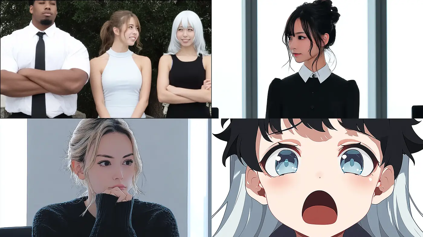 Contemporary Digital Portraits with Anime Influences and a Soft Color Palette - Midjourney sref style