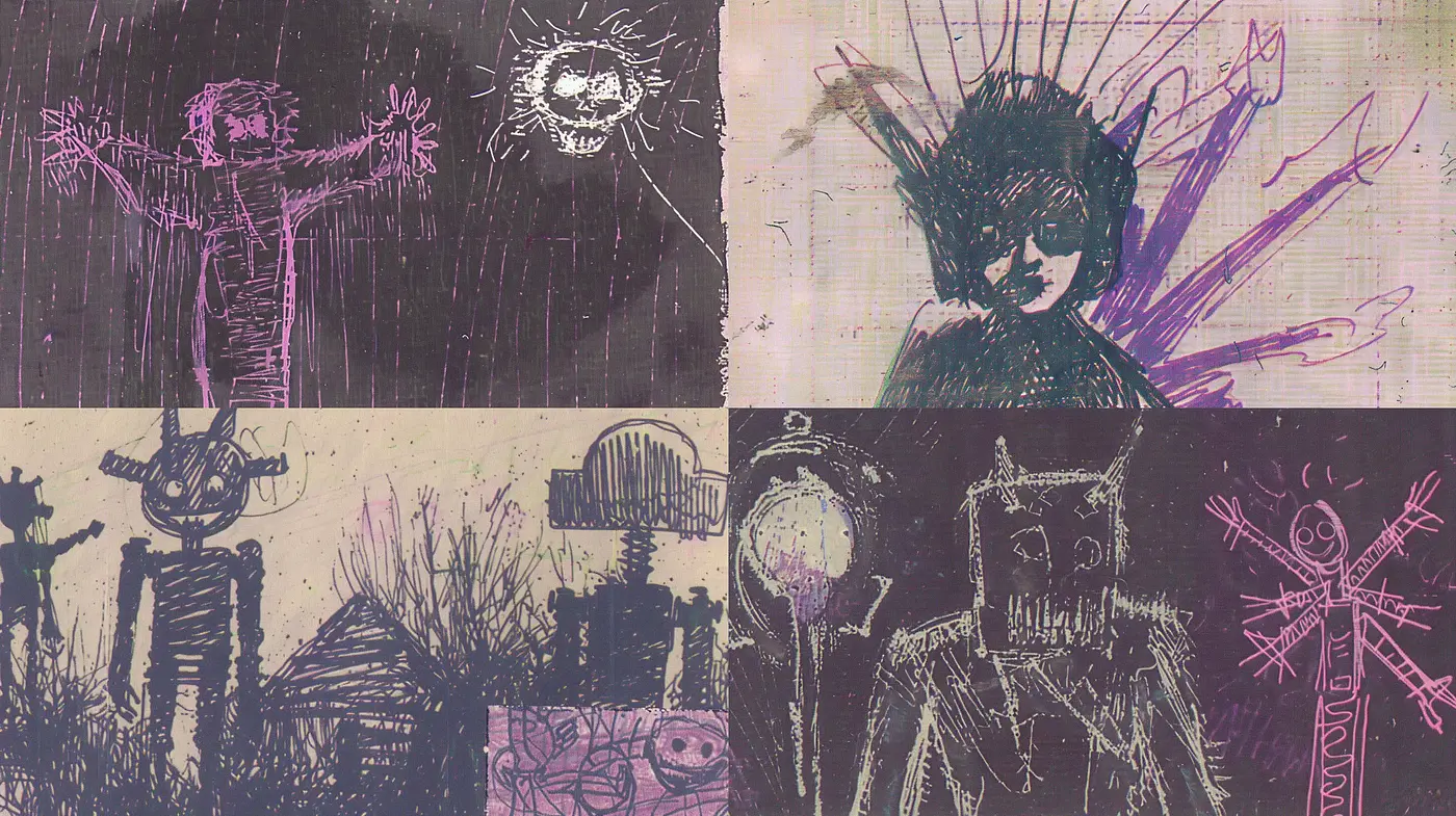 Gothic Scratchboard Expressionism - Midjourney sref style
