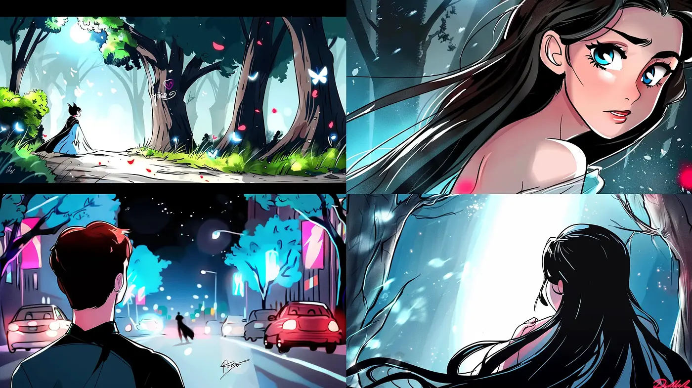 Luminous Whimsy: A Fusion of Anime Elegance and Expressive Colorist Flair - Midjourney sref style