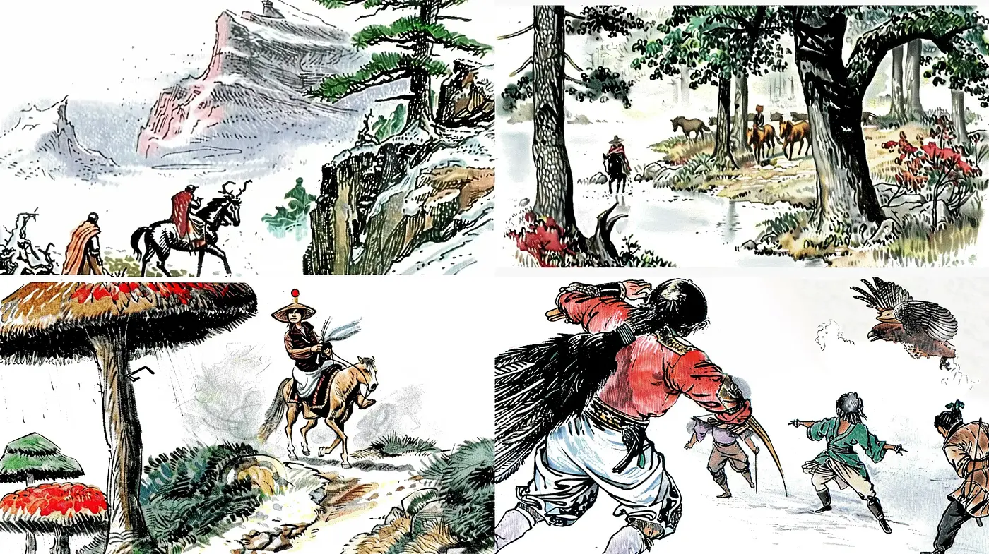 Ethereal Brushwork Scenes of Historical Sagas - Midjourney sref style
