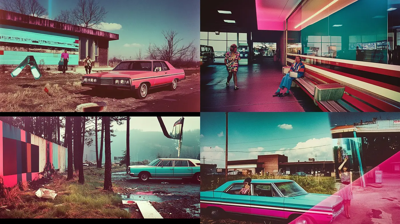Retrofuturistic Reverie: A Nostalgic Blend of Past and Imagination - Midjourney sref style