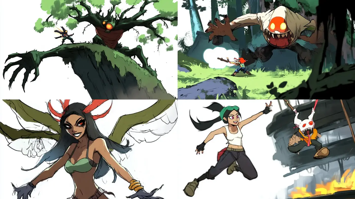 Vibrant Animated Adventure Style with Dynamic Action Energy - Midjourney sref style