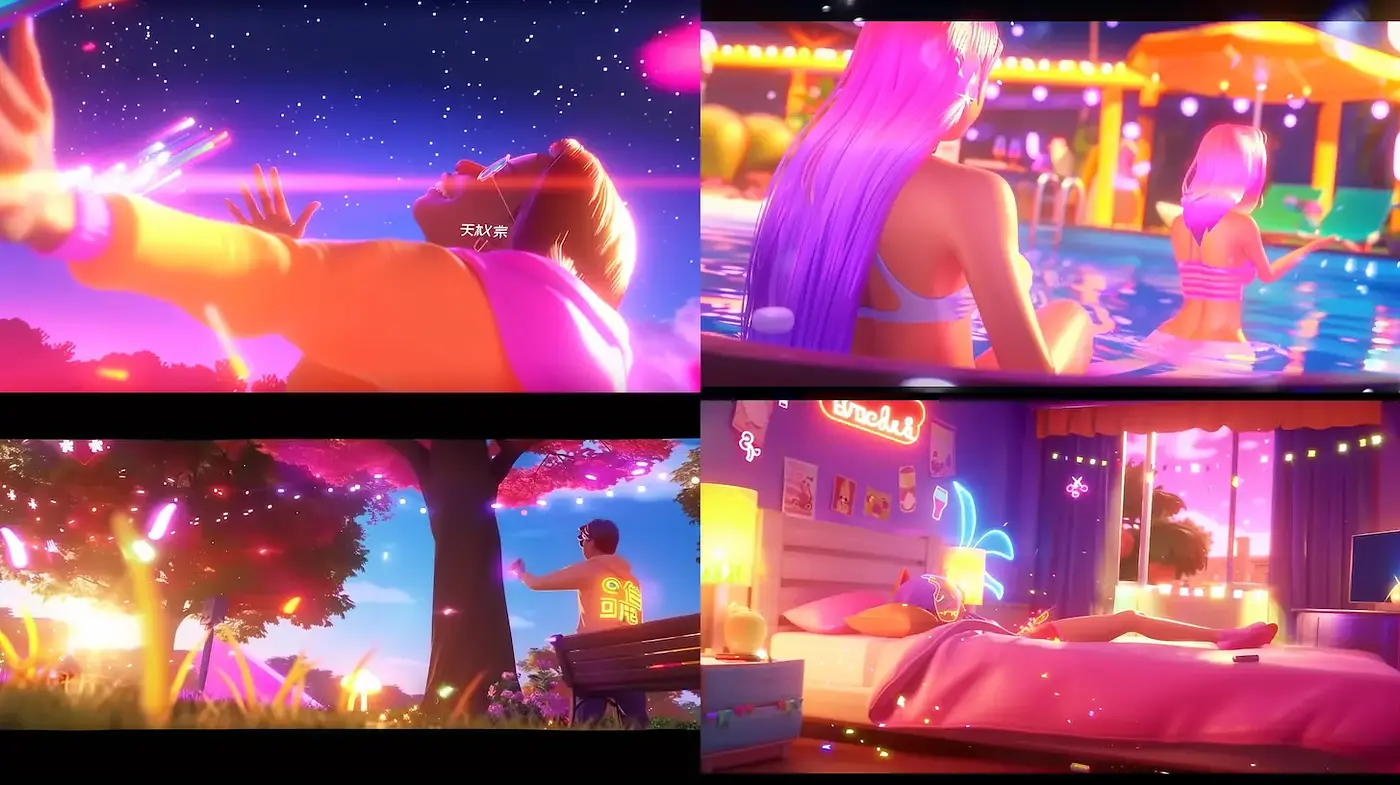 Vibrant and Dreamy Scenes with a Nostalgic Touch - Midjourney sref style