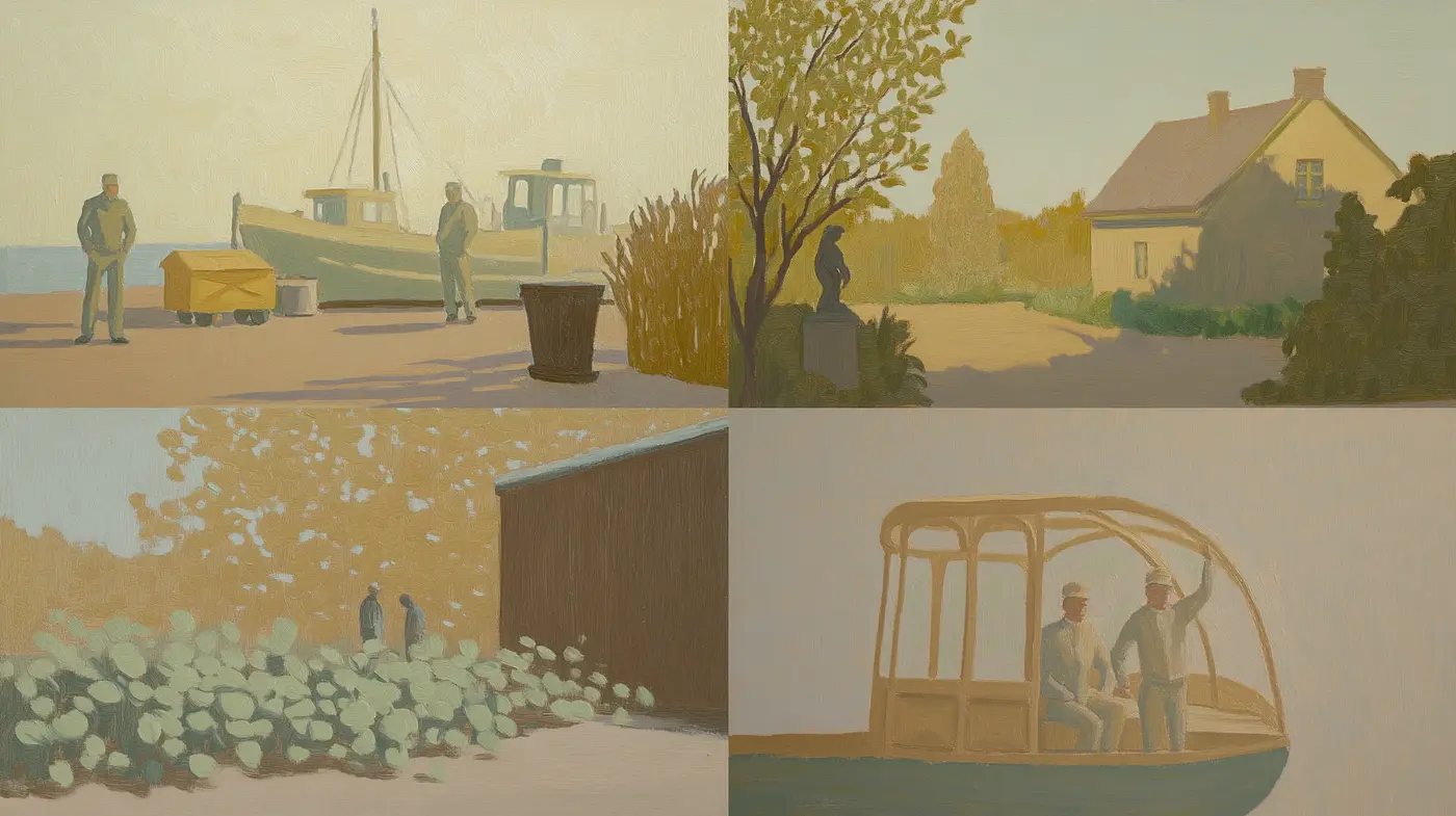 Subdued Pastoral Hues in Mid-Century Serenity - Midjourney sref style