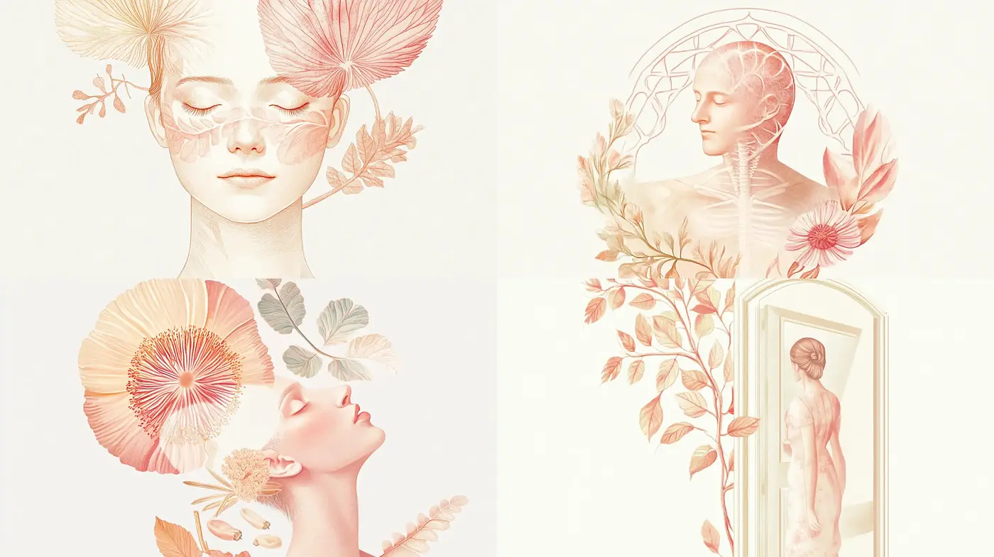 Ethereal Botanical Elegance in Pastel Tones - Midjourney sref style