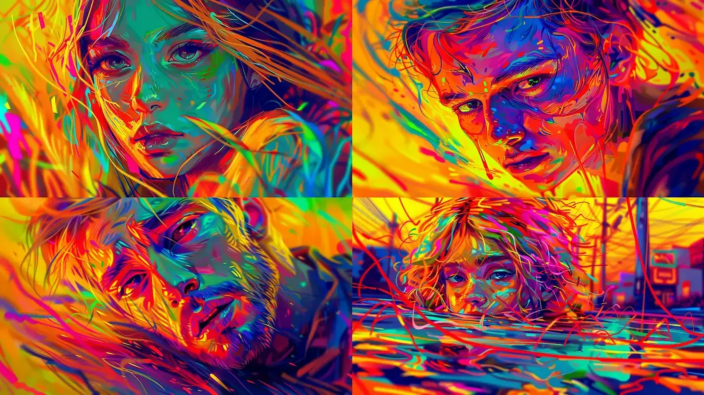 Vivid and Dynamic Expressionism with a Modern Twist - Midjourney sref style