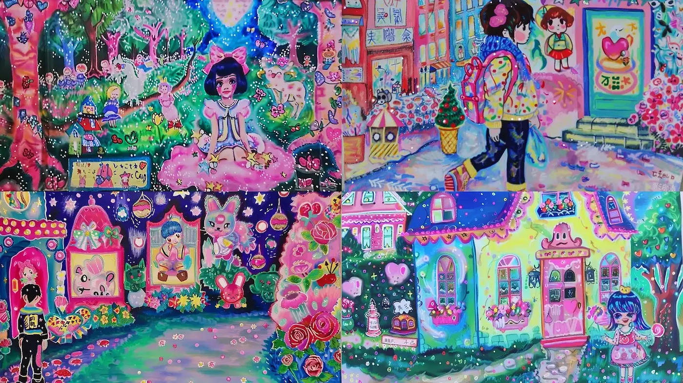 Whimsical and Colorful Urban Fairy Tale Aesthetic - Midjourney sref style