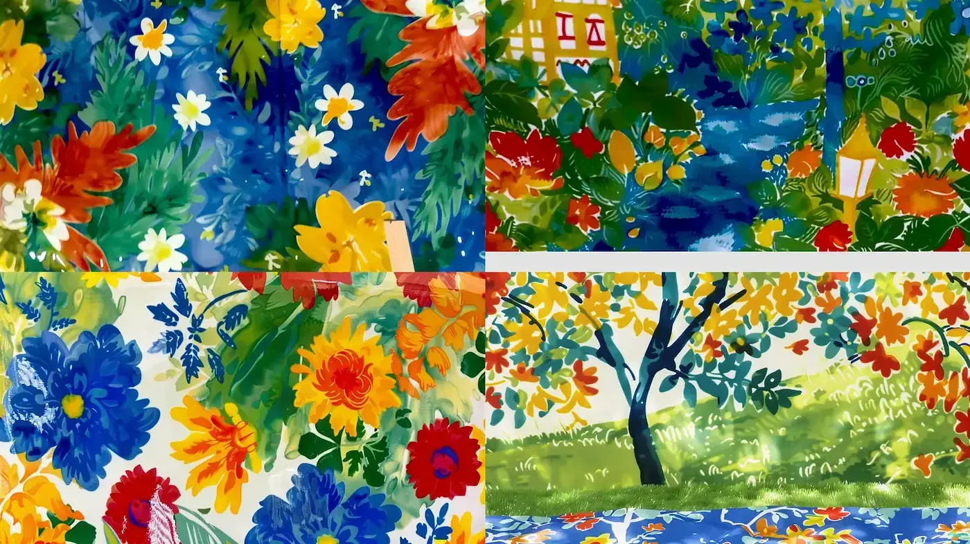 Vibrant Floral Impressionism with a Playful Touch - Midjourney sref style