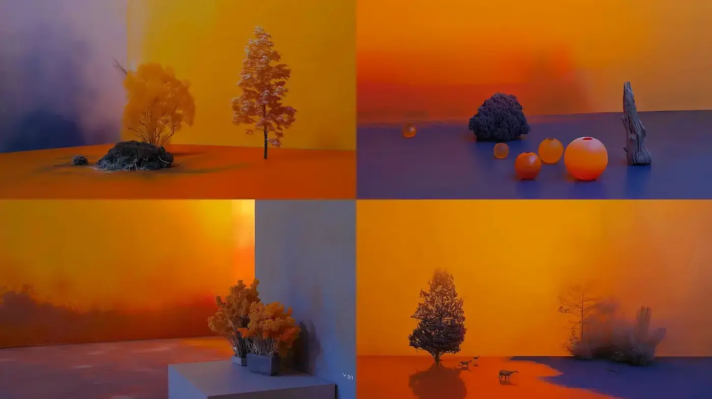 Ethereal Landscapes with Dreamlike Textures and a Surreal Atmosphere - Midjourney sref style