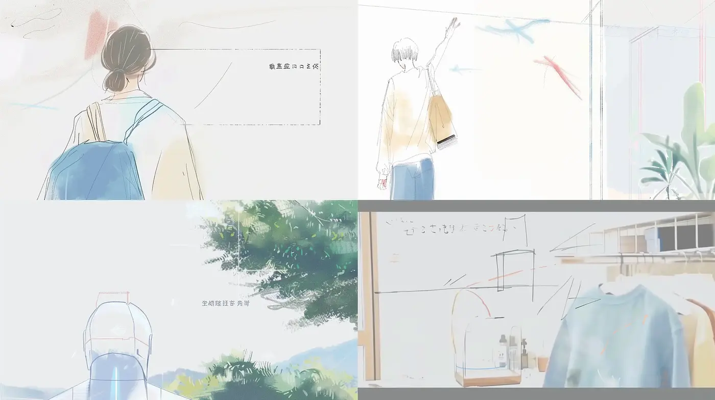 Ethereal Watercolor Washes: A Serene and Minimalist Aesthetic - Midjourney sref style
