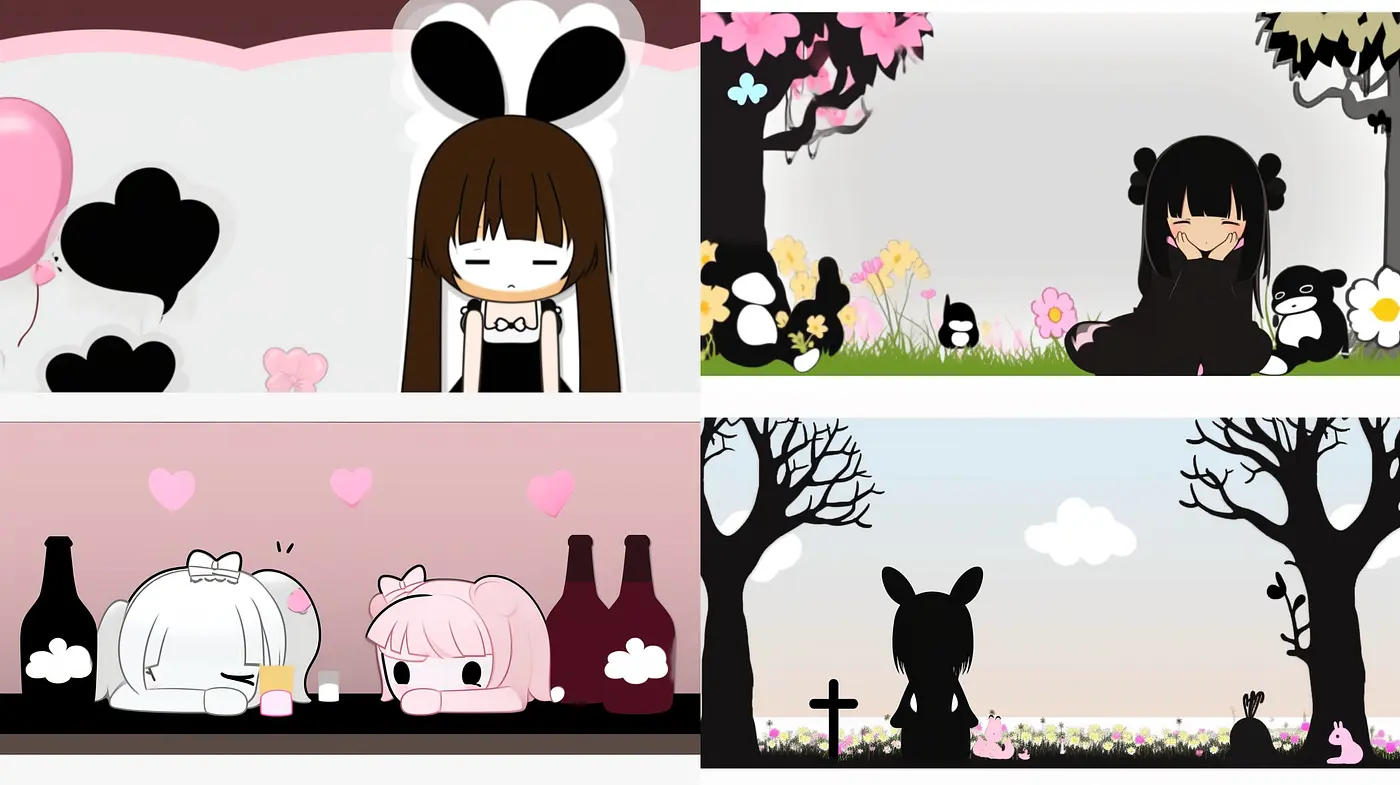 Stylized Pastel Dreams with a Touch of Melancholy - Midjourney sref style