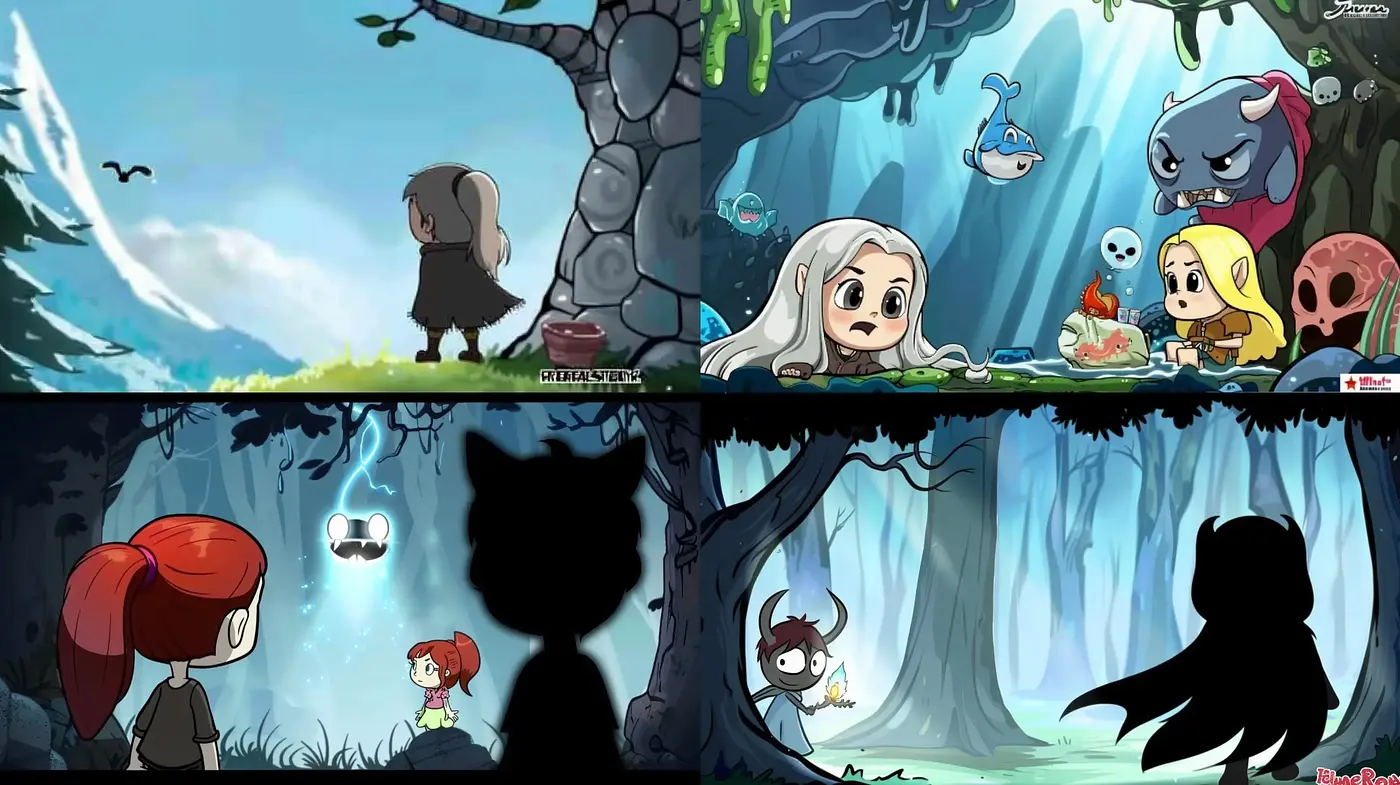 Enchanted Forest Whimsy: A Consistent Dive into Stylized Animated Storytelling - Midjourney sref style
