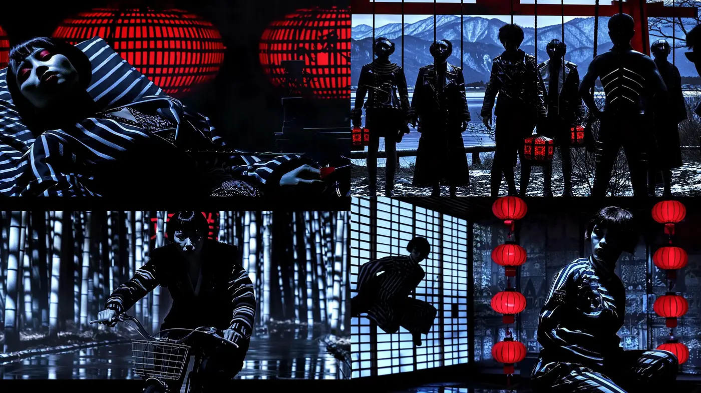 Cyberpunk Nocturne with Neo-Tokyo Aesthetics - Midjourney sref style