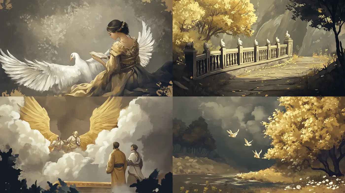 Ethreal Autumnal Serenity: A Nostalgic Journey Through Golden Hues - Midjourney sref style