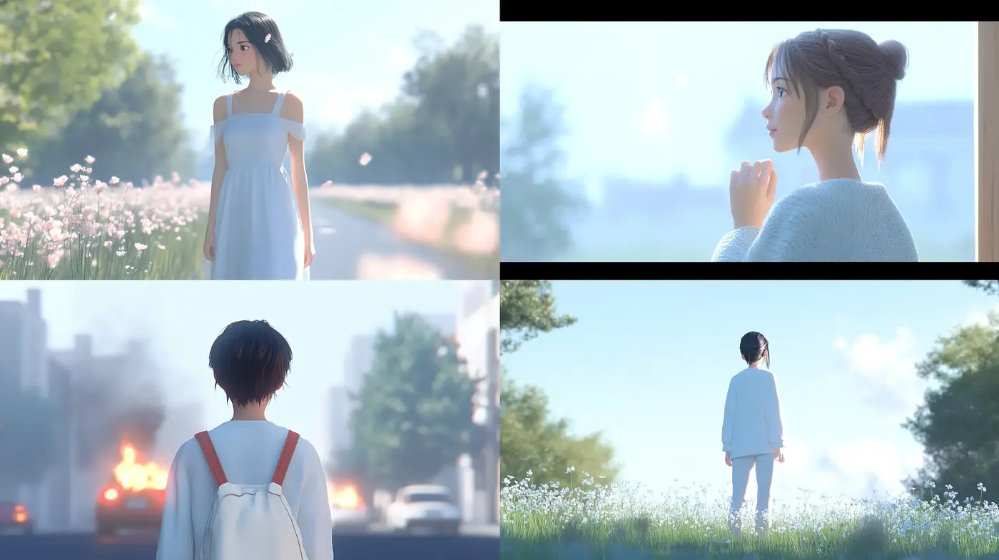 Serene and Ethereal Anime-Inspired Visuals - Midjourney sref style