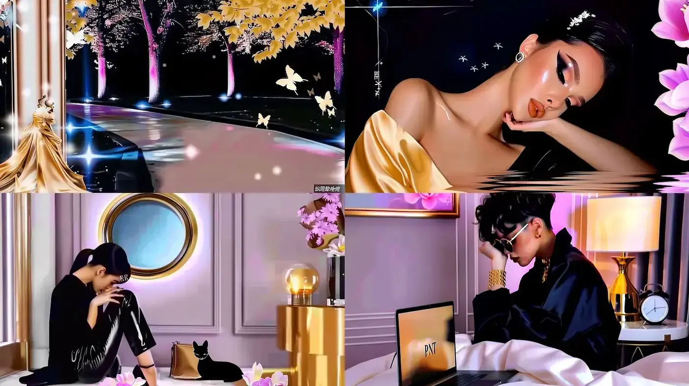 Stylized, contemporary elegance with a hint of fantasy - Midjourney sref style