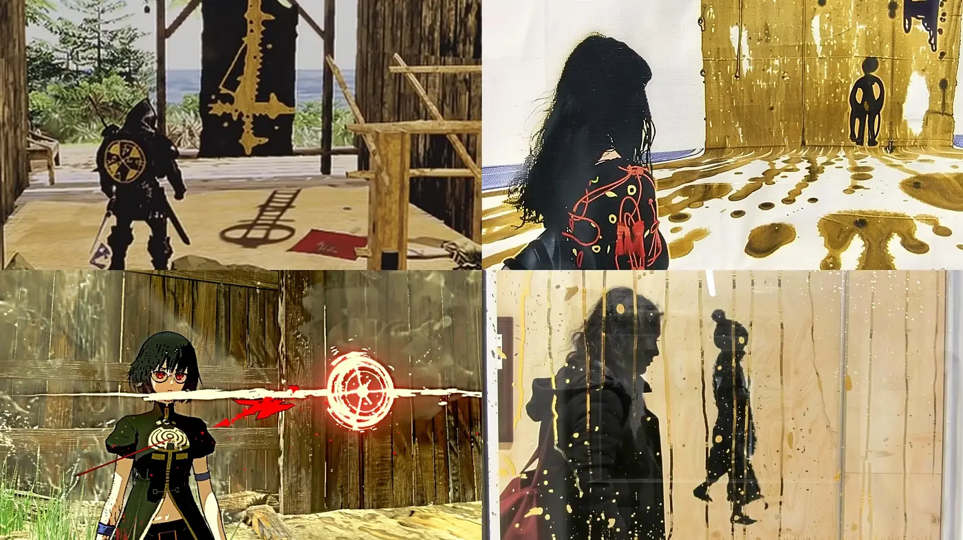 Abstract Expressionist Splatter with Anime Overtones - Midjourney sref style