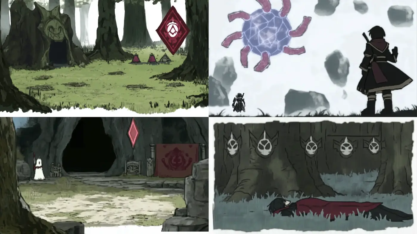 Mystic Enchants of Brush and Ink: An Anime-Inspired Journey Through Stylized Lands - Midjourney sref style