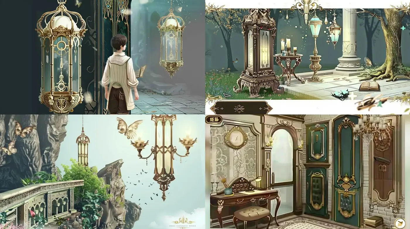 Ethereal Antique Elegance in Digital Dreamscape - Midjourney sref style