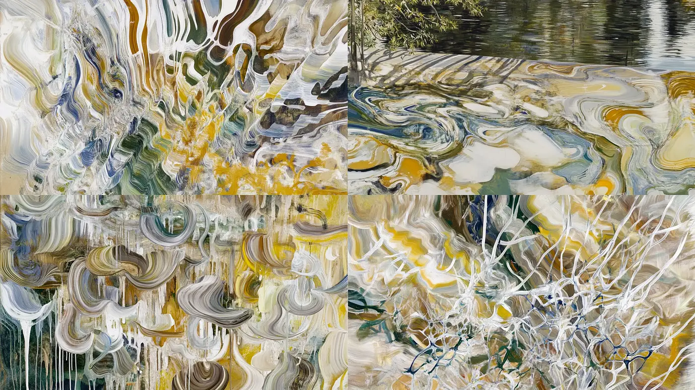 Ethereal Swirls of Natural Hues - Midjourney sref style