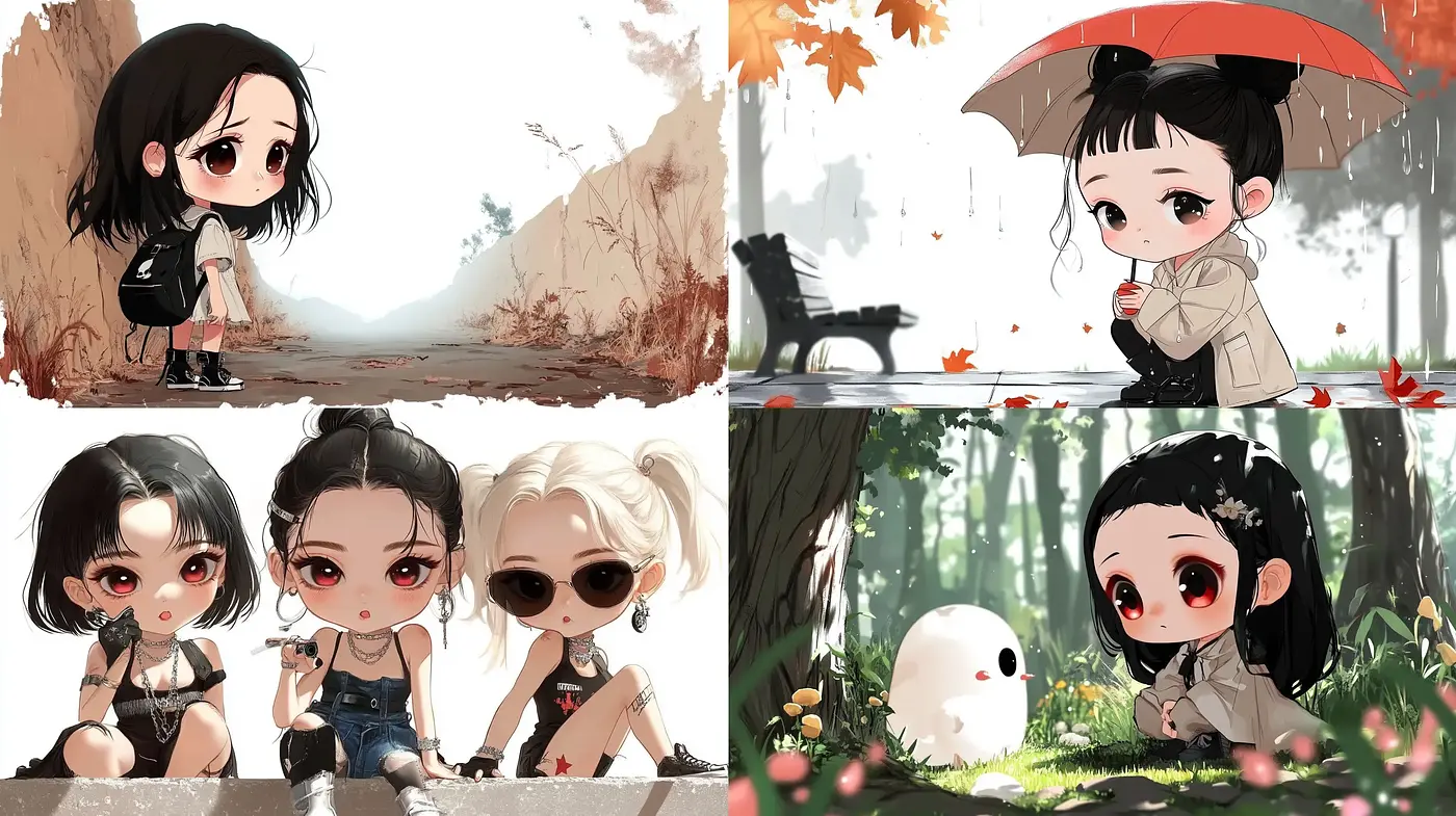 Cherubic Charm in Whimsical Nature: A Fusion of Anime-Inspired Delicacy and Pastoral Elegance - Midjourney sref style
