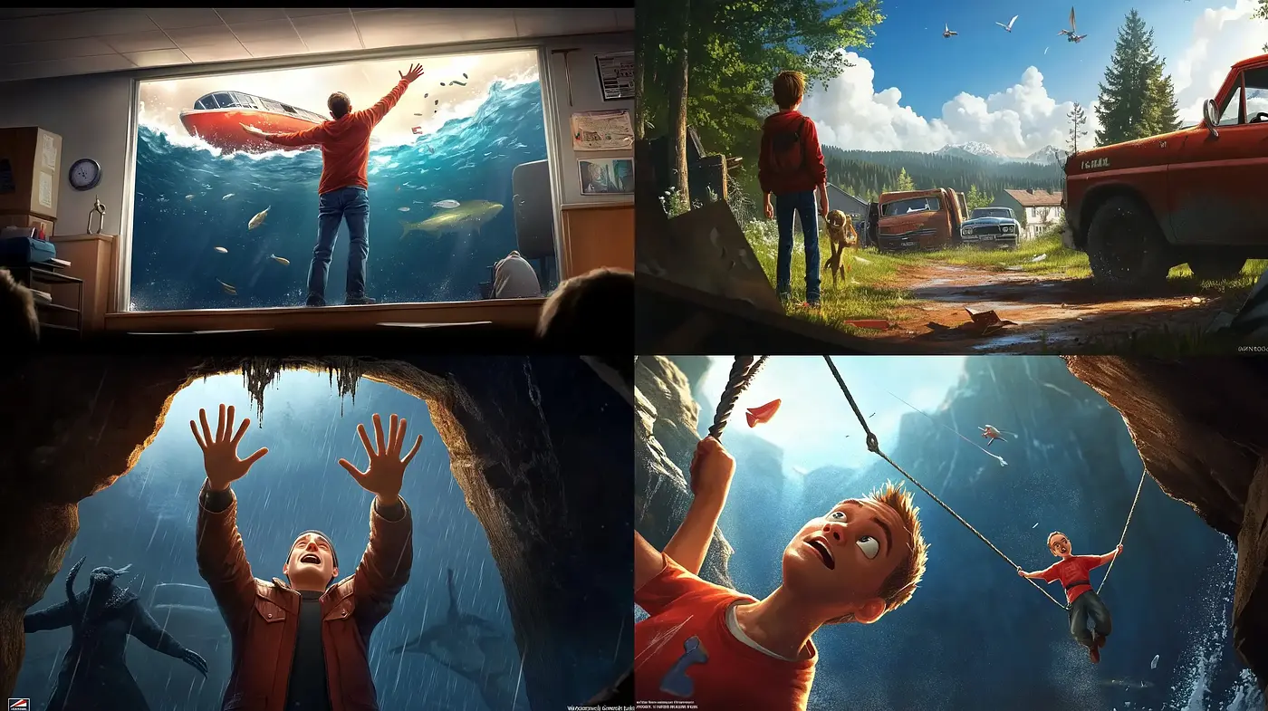 Captivating Cinematic Adventure Tableaux - Midjourney sref style