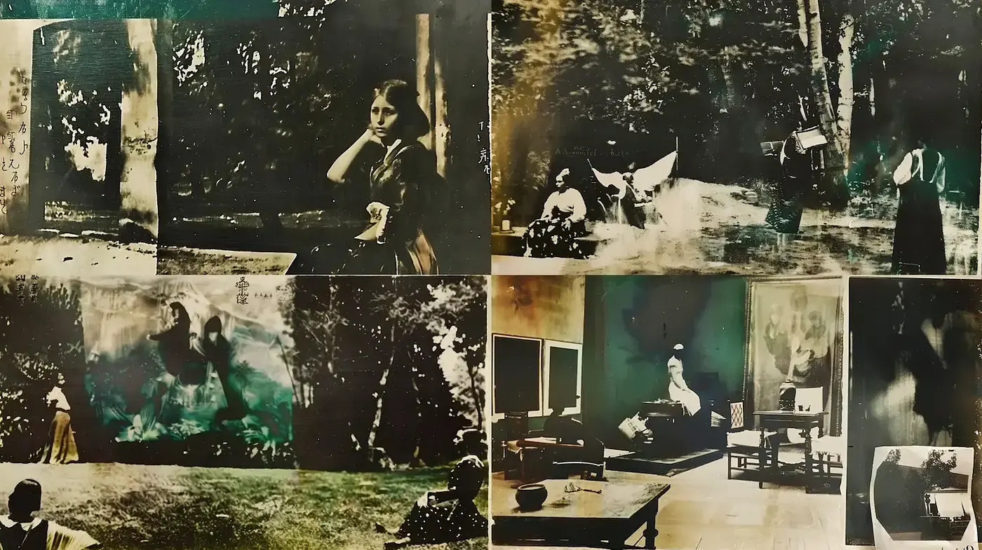 Nostalgic Hybrid of Vintage Photography and Surrealism - Midjourney sref style