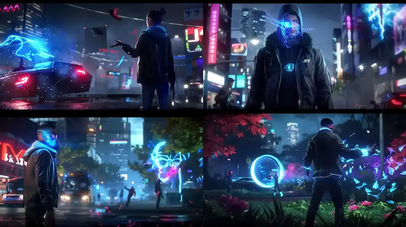 Neon Noir Cyberpunk Dreamscape - Midjourney sref style