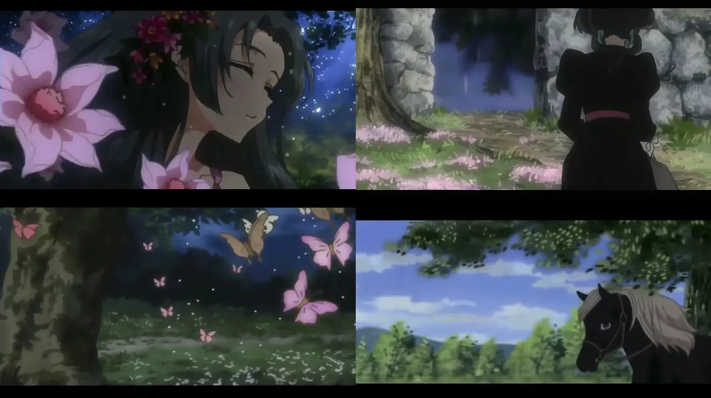 Enchanted Anime Nature Scenes with Pastel Undertones - Midjourney sref style