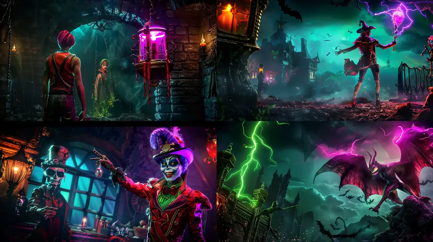 Gothic Fantasy Rhapsody: An Electric Nocturne - Midjourney sref style