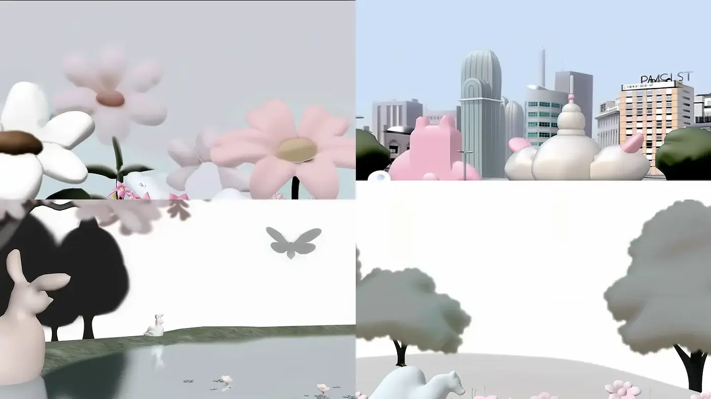 Whimsical and Playful Landscape with Soft Colors - Midjourney sref style